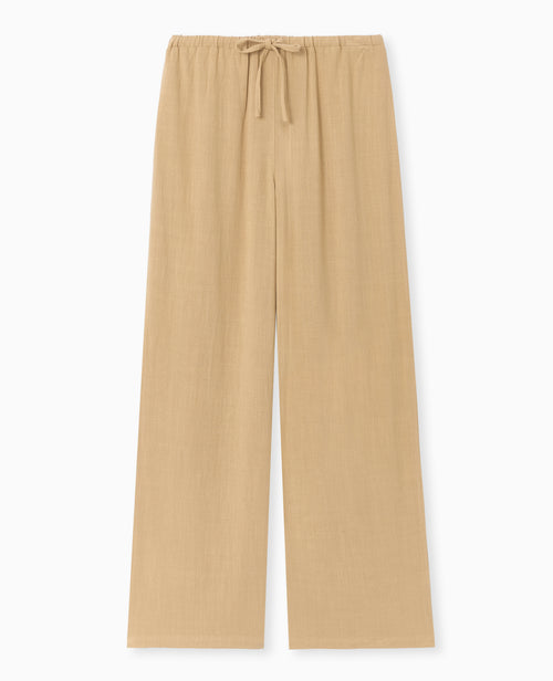 Pantalon large et droit avec taille élastiquée - PIMKIE - 4
