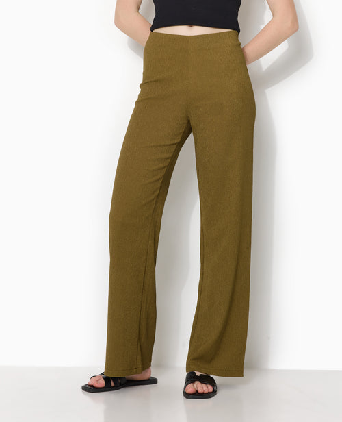 Pantalon large et fluide en tissu effet froissé - PIMKIE - 5