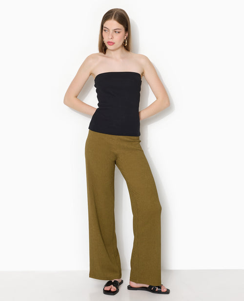 Pantalon large et fluide en tissu effet froissé - PIMKIE - 7