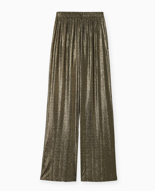 Pantalon fluide en tissu texturé avec lurex argenté - PIMKIE - 4