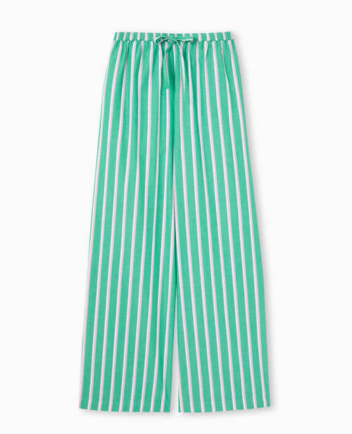 Pantalon rayé esprit pyjama d