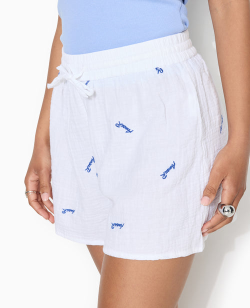 Short en gaze de coton avec broderies Amour - PIMKIE - 2