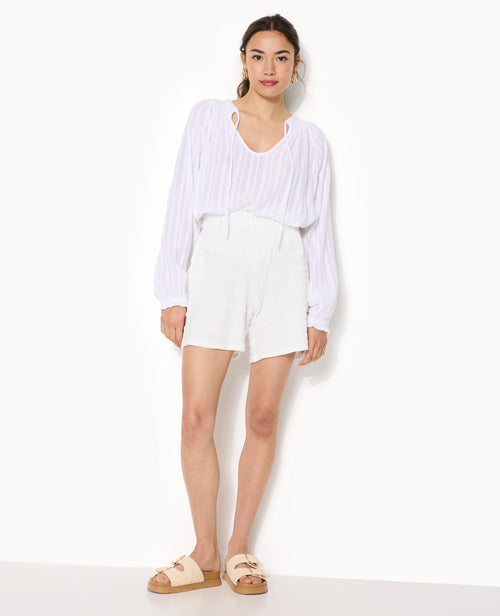 Short ceinture élastiquée en maille reliefée - PIMKIE - 1