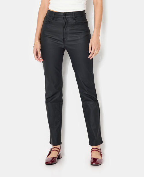 Jean slim enduit effet cuir - PIMKIE - 5