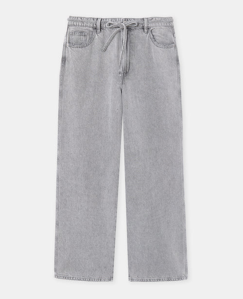 Jean baggy taille basse avec ceinture à nouer - PIMKIE - 4