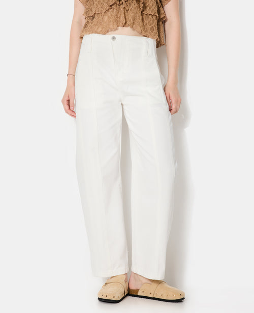 Jean barrel avec jeux de couture et bouton décalé - PIMKIE - 5