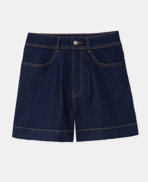 Short en jean taille haute avec pinces - PIMKIE - 4