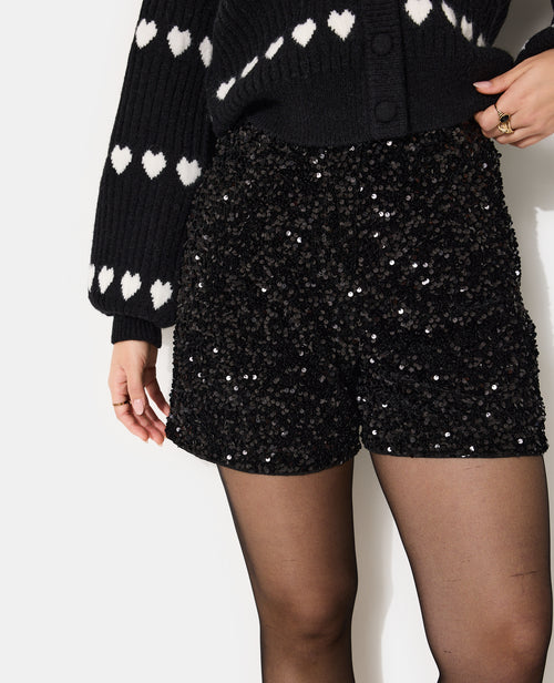Short taille haute avec sequins - PIMKIE - 2