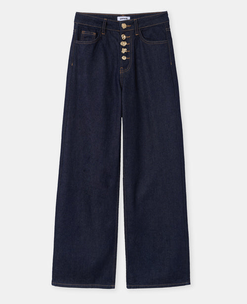 Jean wide taille haute avec boutons fantaisie - PIMKIE - 4