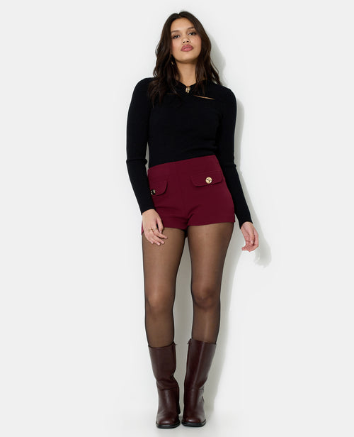Micro-short taille haute avec fausses poches - PIMKIE - 1