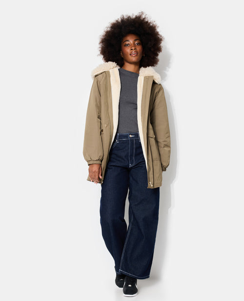 Parka doublée fourrure avec capuche - PIMKIE - 3