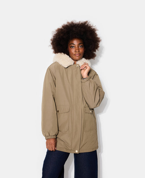 Parka doublée fourrure avec capuche - PIMKIE - 5