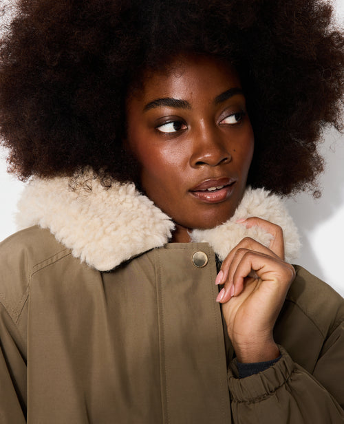 Parka doublée fourrure avec capuche - PIMKIE - 7