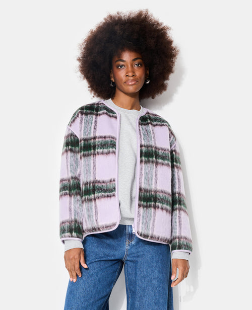 Manteau court matelassé motif carreaux - PIMKIE - 5