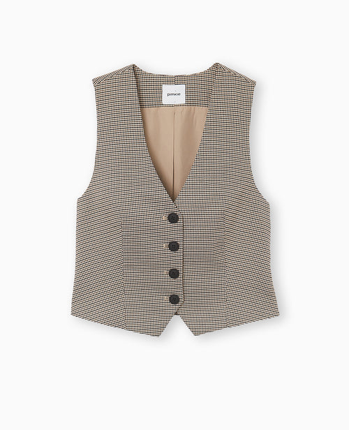 Gilet de barman motif pied-de-poule - PIMKIE - 4