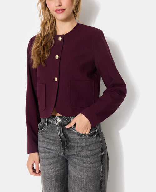 Veste droite et courte avec boutons écussons - PIMKIE - 2