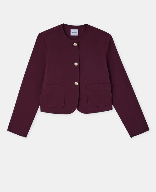 Veste droite et courte avec boutons écussons - PIMKIE - 4