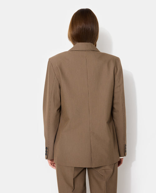 Veste blazer oversize motif mini pied-de-poule - PIMKIE - 6