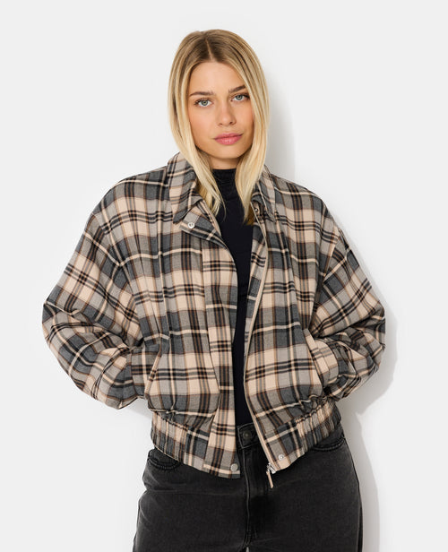 Blouson city motif carreaux - PIMKIE - 1