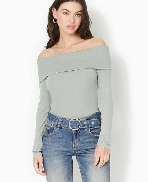 Top manches longues encolure Bardot - PIMKIE - 2