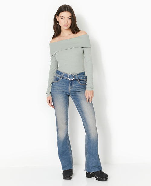 Top manches longues encolure Bardot - PIMKIE - 7