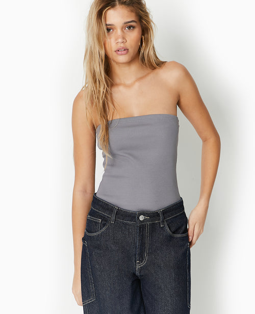 Top bustier en maille côtelée - PIMKIE - 5