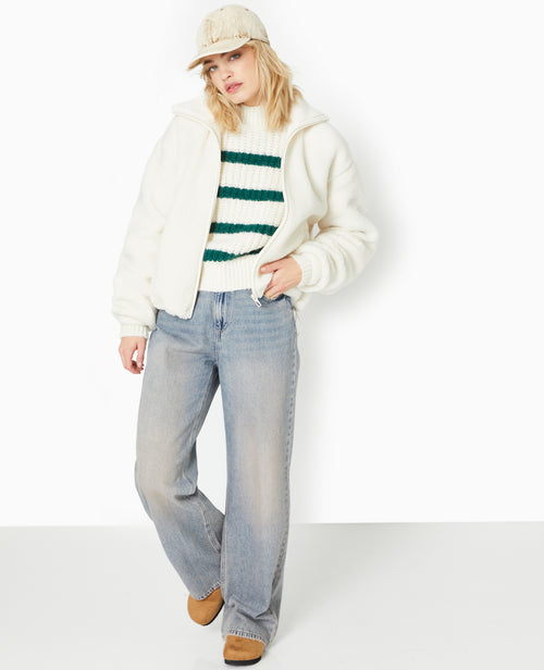 Pull grosse maille avec rayures - PIMKIE - 2