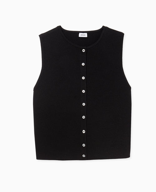Top boutonné en maille fine - PIMKIE - 4
