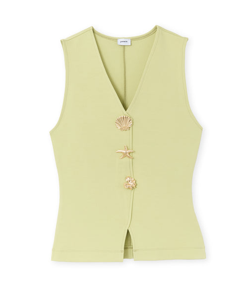 Top effet gilet sans manches avec boutons bijoux - PIMKIE - 4