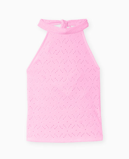 Top dos-nu effet broderie anglaise - PIMKIE - 4