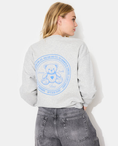 Sweat molleton oversize avec print devant et dos - PIMKIE - 1