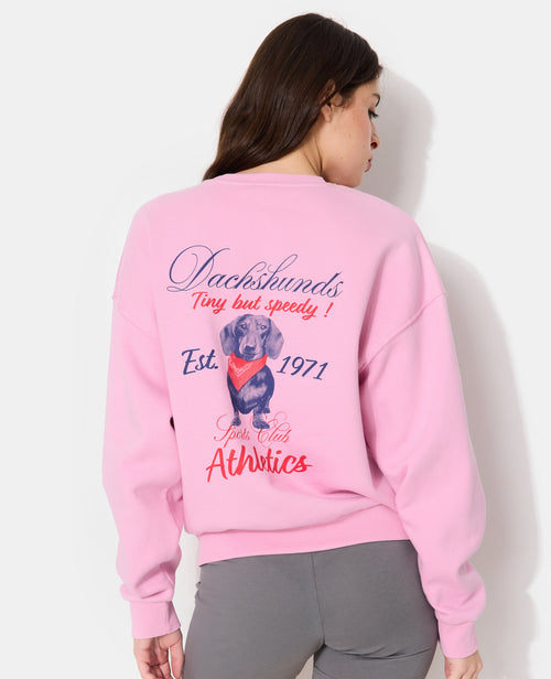 Sweat molleton oversize avec print devant et dos - PIMKIE - 6