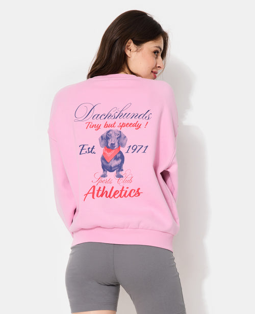 Sweat molleton oversize avec print devant et dos - PIMKIE - 8