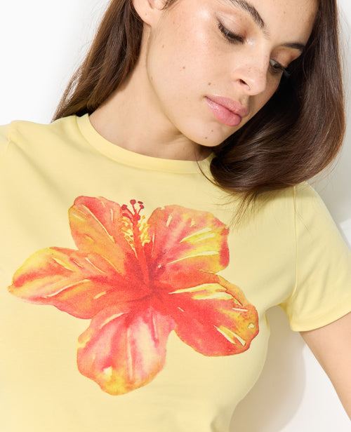 T-shirt ajusté avec print maxi-fleur - PIMKIE - 3