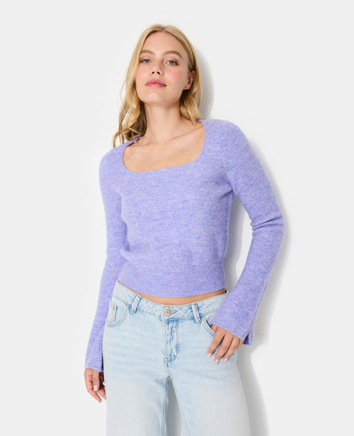 Pull encolure carrée avec manches flare - PIMKIE - 1