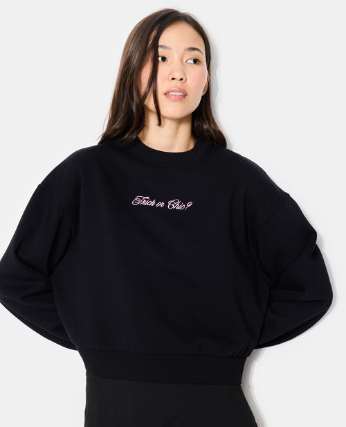 Sweat col rond avec broderie poitrine - PIMKIE - 1