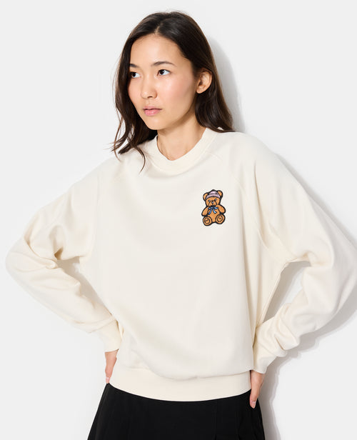 Sweat col rond avec patch nounours - PIMKIE - 5