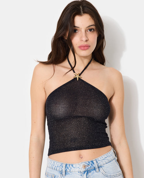 Dos-nu en maille avec fils lurex et bijou - PIMKIE - 2