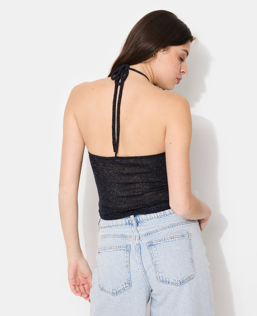 Dos-nu en maille avec fils lurex et bijou - PIMKIE - 6