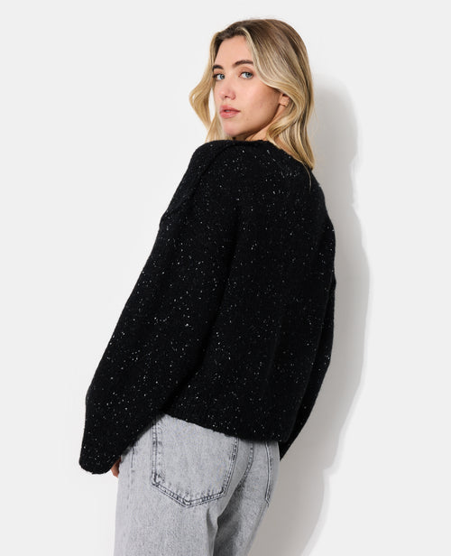 Pull col rond maille chinée avec laine - PIMKIE - 6