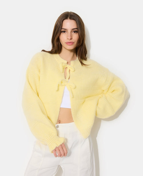 Gilet en maille fantaisie avec nouettes et volants - PIMKIE - 5