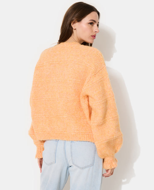 Gilet en maille fantaisie avec nouettes et volants - PIMKIE - 6