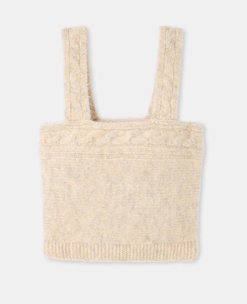 Top court à bretelles en maille fantaisie - PIMKIE - 4