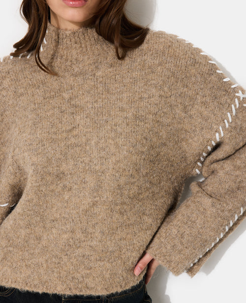 Pull ample en maille avec jeu de surpiqûres - PIMKIE - 8