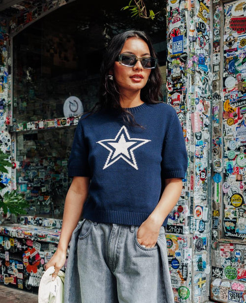 Pull manches courtes avec étoile - PIMKIE - 1