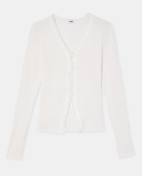 T-shirt manches longues avec dentelle - PIMKIE - 4