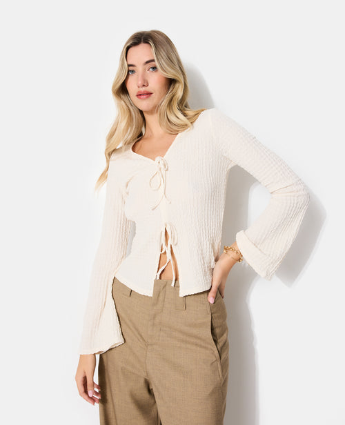 Top en maille reliefée avec nouettes - PIMKIE - 5