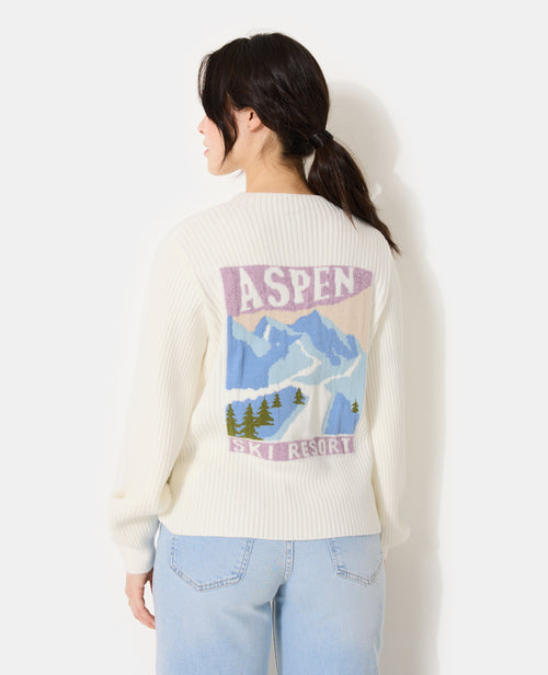 Pull en maille côtelée avec jacquard dos - PIMKIE - 1