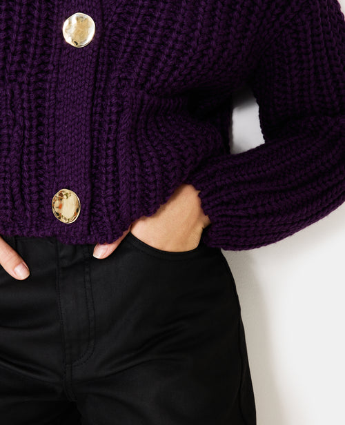 Gilet grosse maille avec gros boutons et poches - PIMKIE - 2