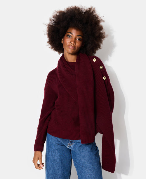 Pull oversize avec écharpe amovible - PIMKIE - 1